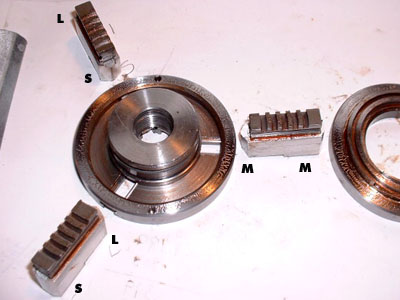 3 jaw chuck disassembled