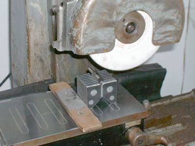 No. 4 &quot;Universal&quot; Magnetic Chuck V-Blocks in use on surface grinder